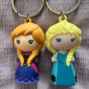Anna and Elsa Disneyland Keychain Set